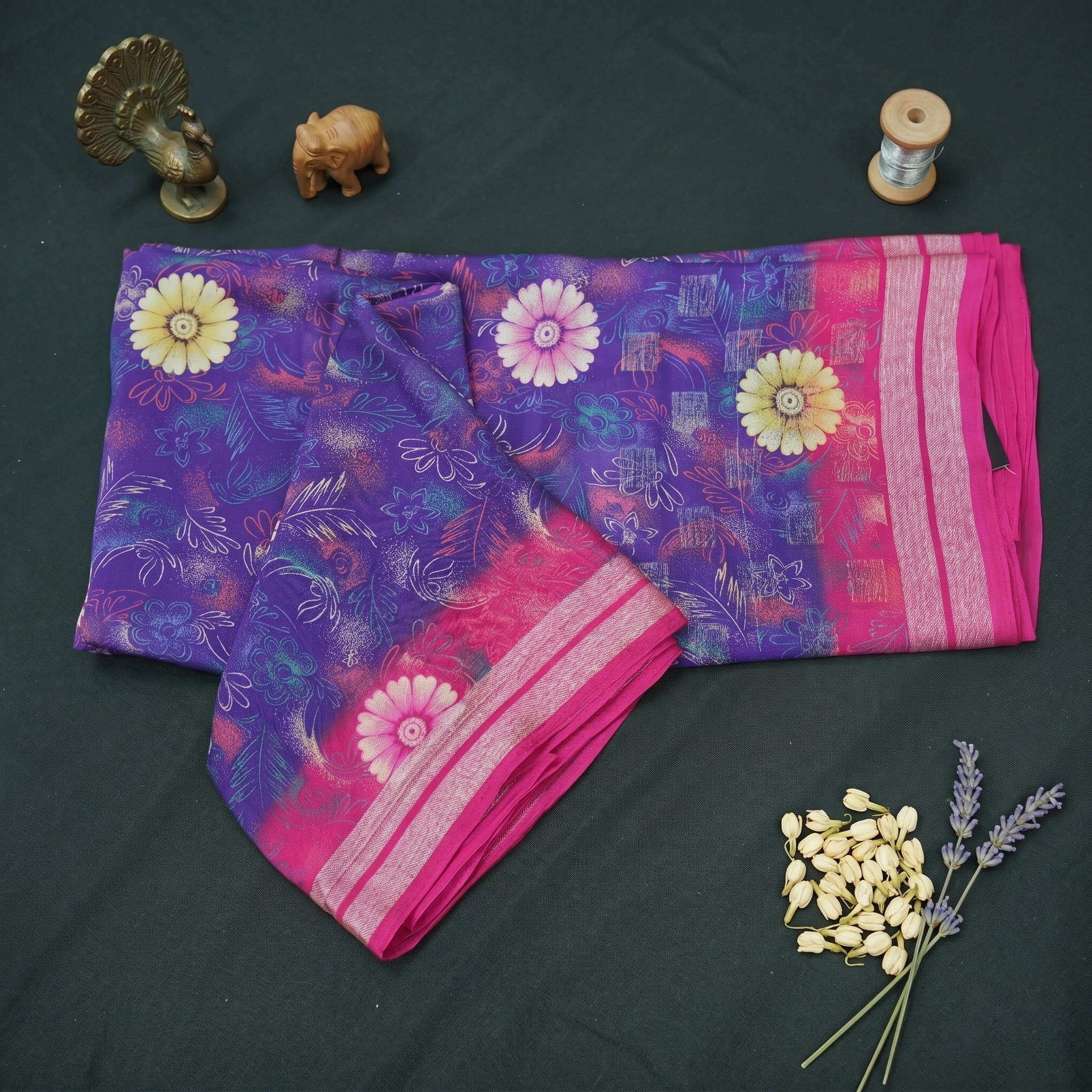 GEORGETTE SILK SAREE - Image 2