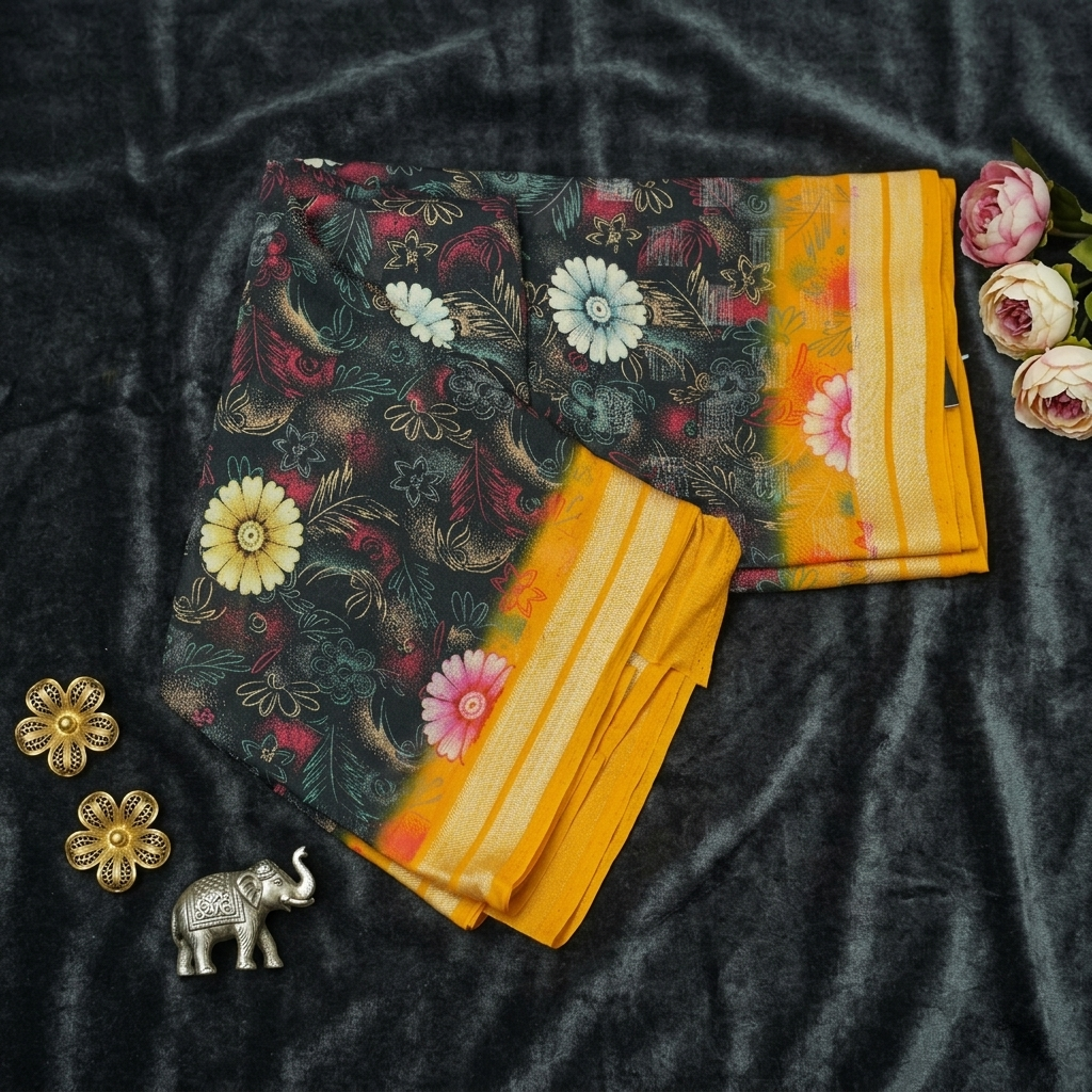 GEORGETTE SILK SAREE - Image 3