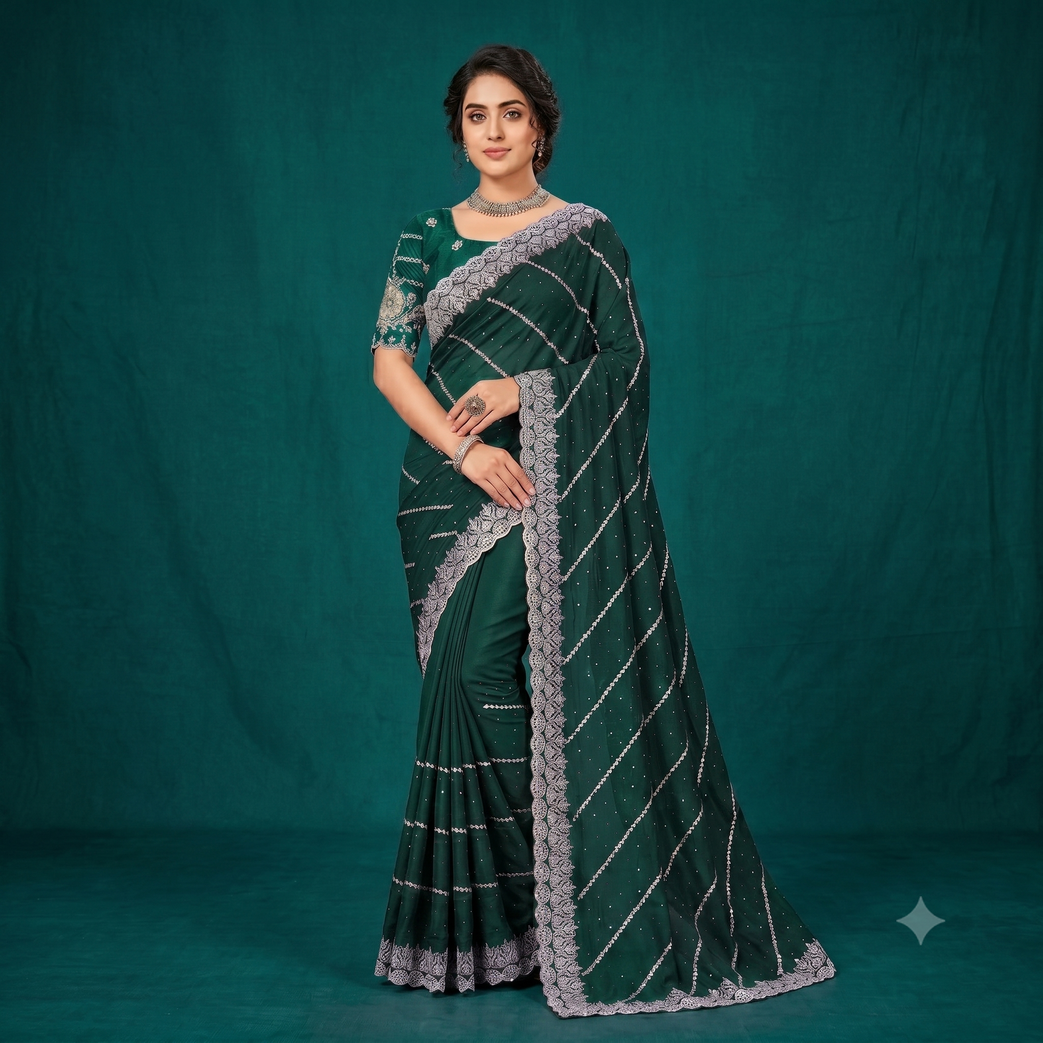 Chandni Work Saree - Image 2