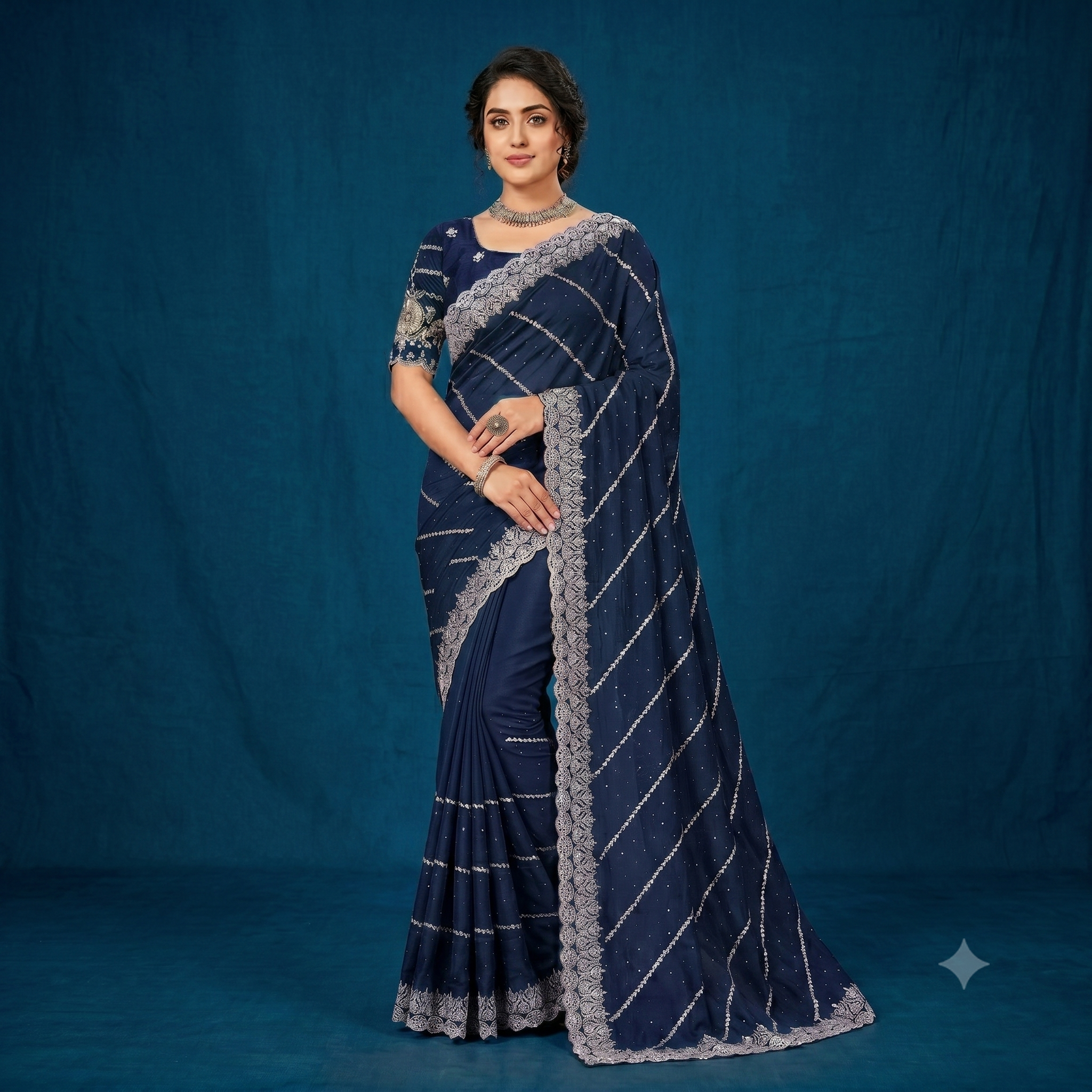 Chandni Work Saree