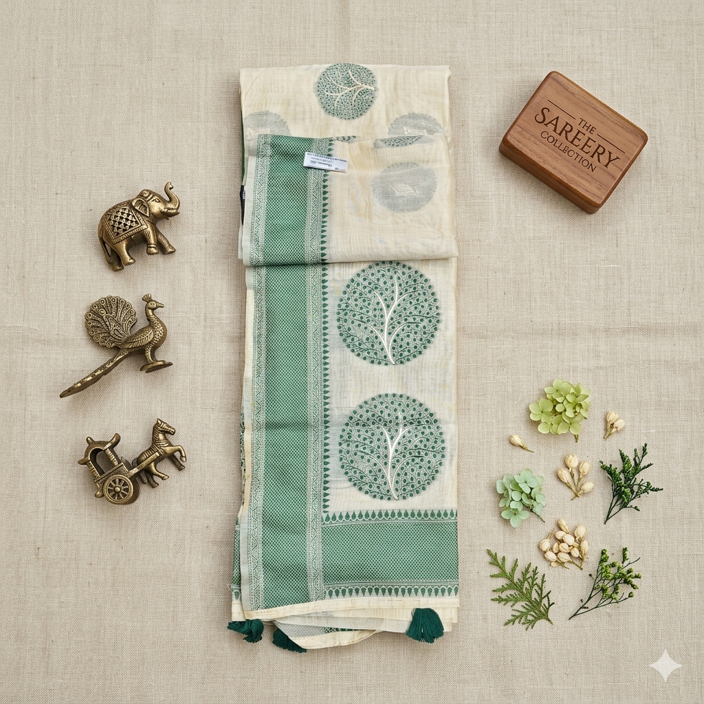 CHANDERI FANCY SAREE - Image 2