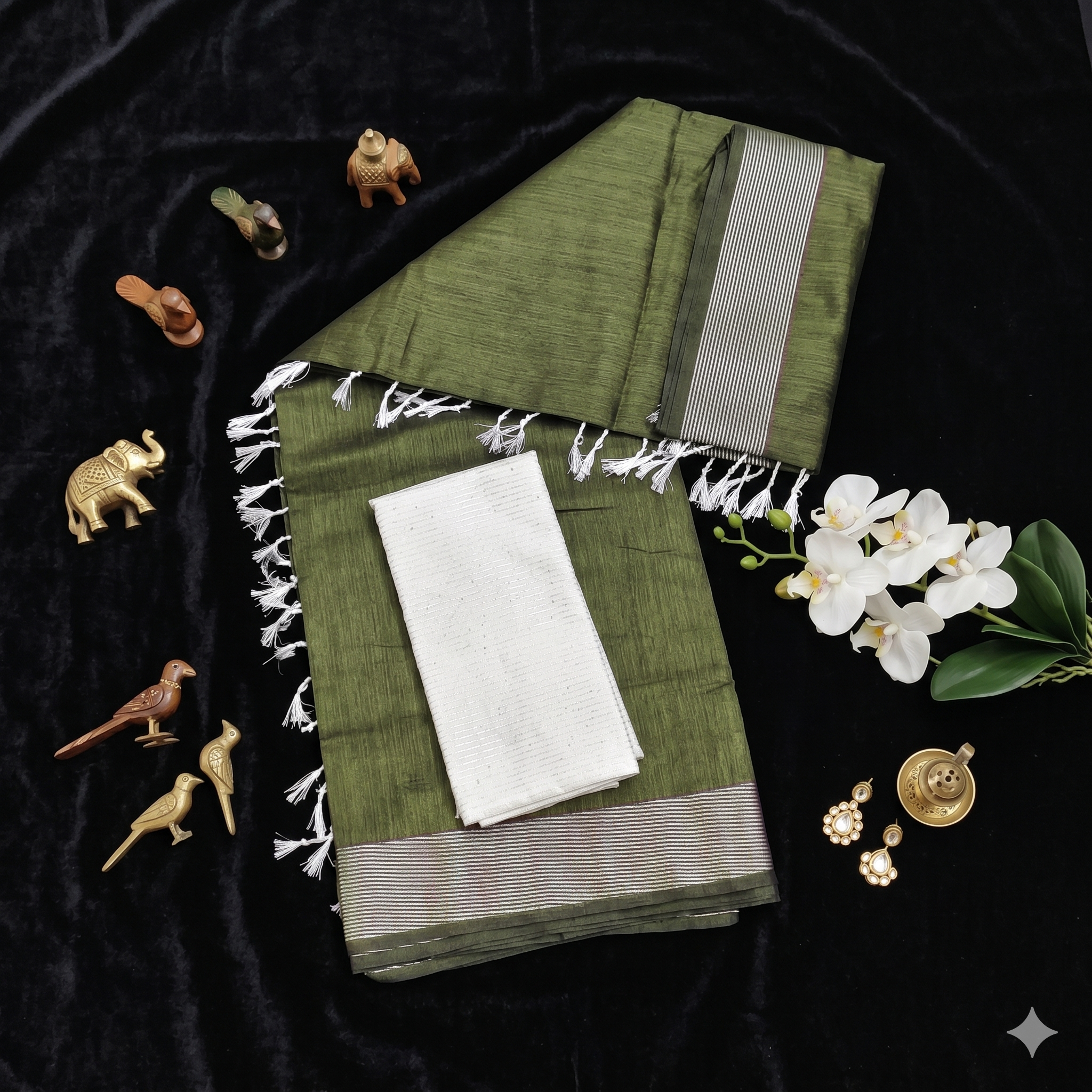 LINEN FANCY SAREE - Image 4
