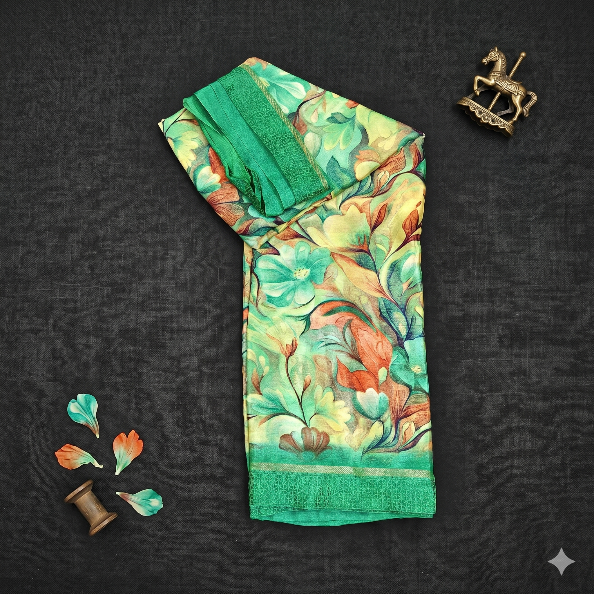 CRAPE SILK SAREE - Image 5