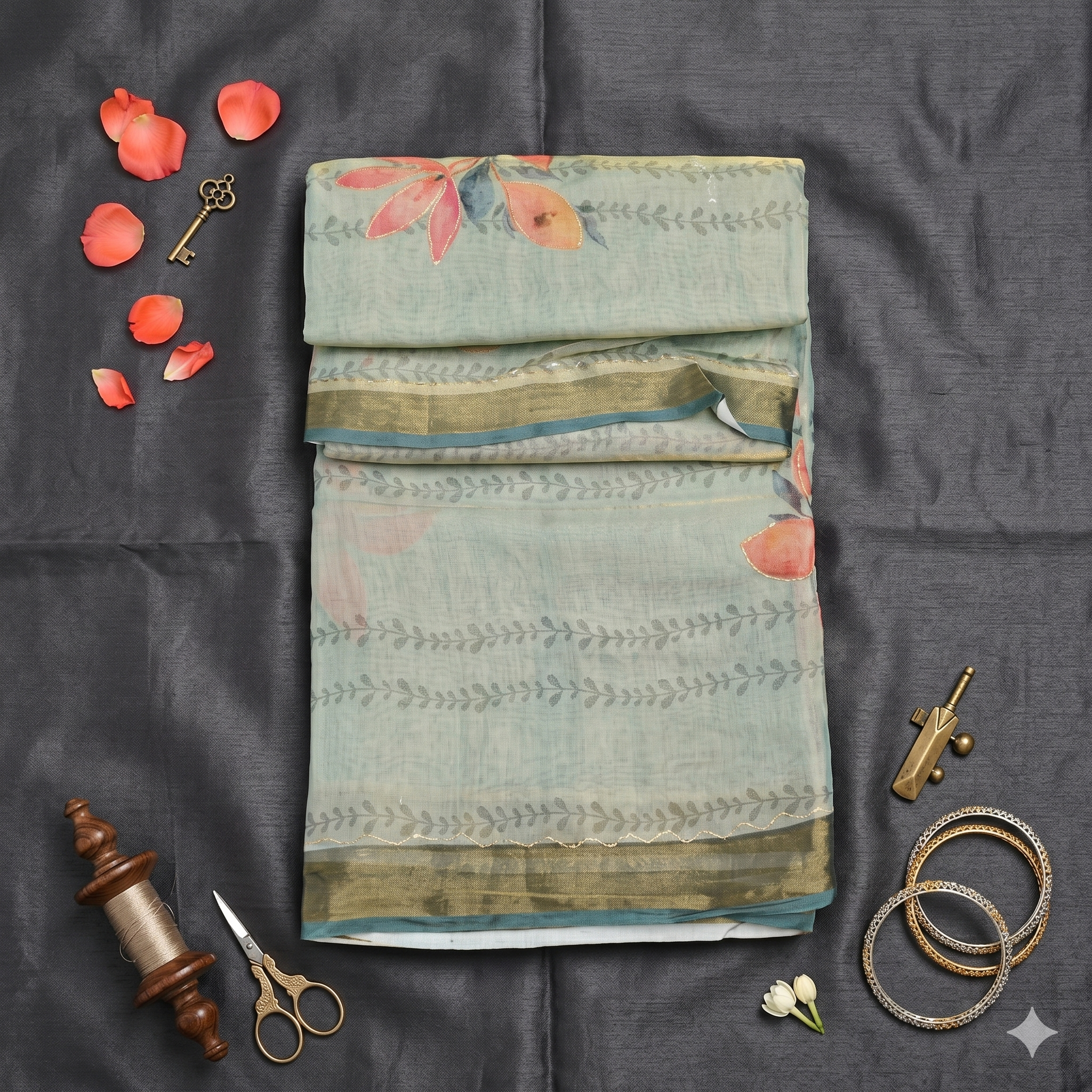 TISSUE FANCY SAREE - Image 2