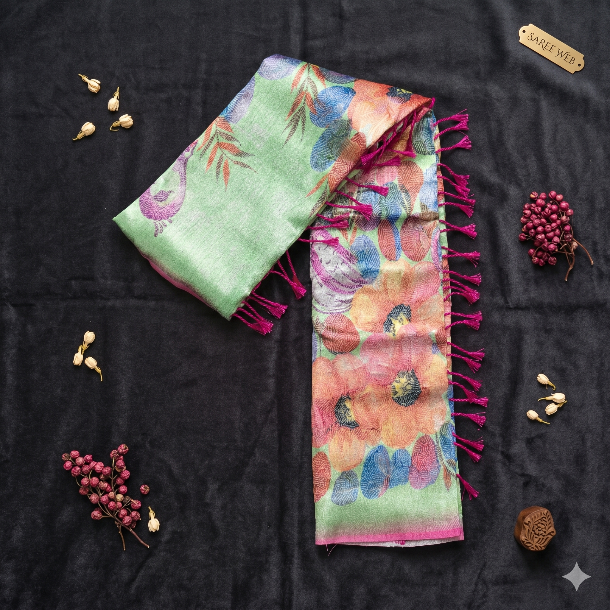 TISSUE FANCY SAREE - Image 2